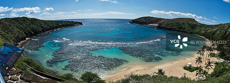 哈瑙马湾全景图片素材