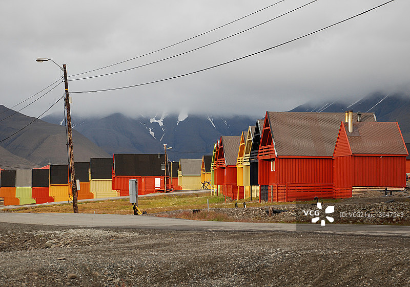 斯瓦尔巴群岛首府朗伊尔城图片素材