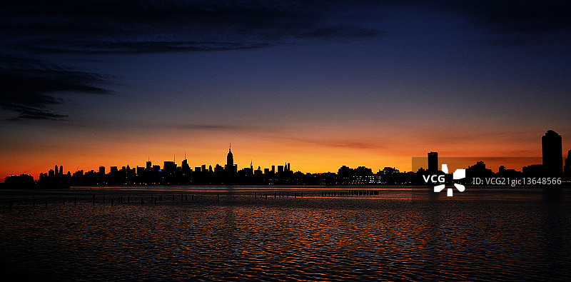 泽西市的纽约清晨景色图片素材