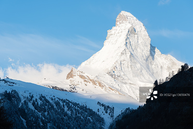 采尔马特马特洪峰的清晨图片素材