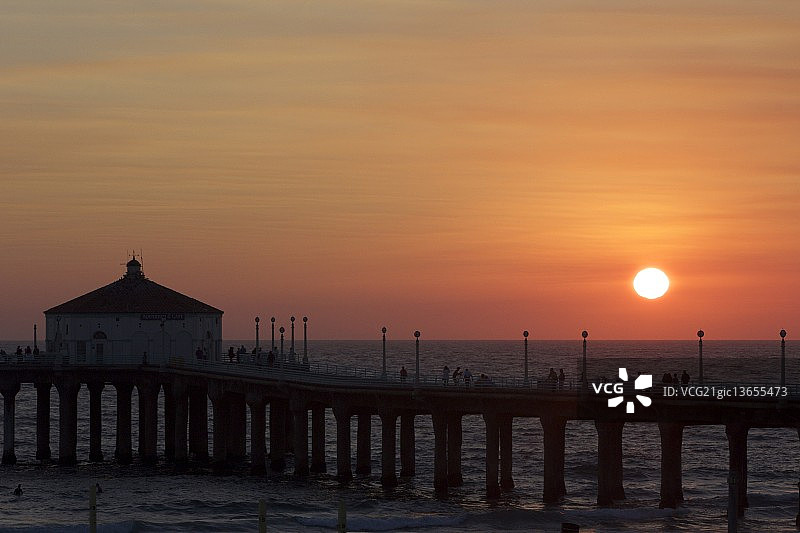 加利福尼亚州曼哈顿海滩图片素材