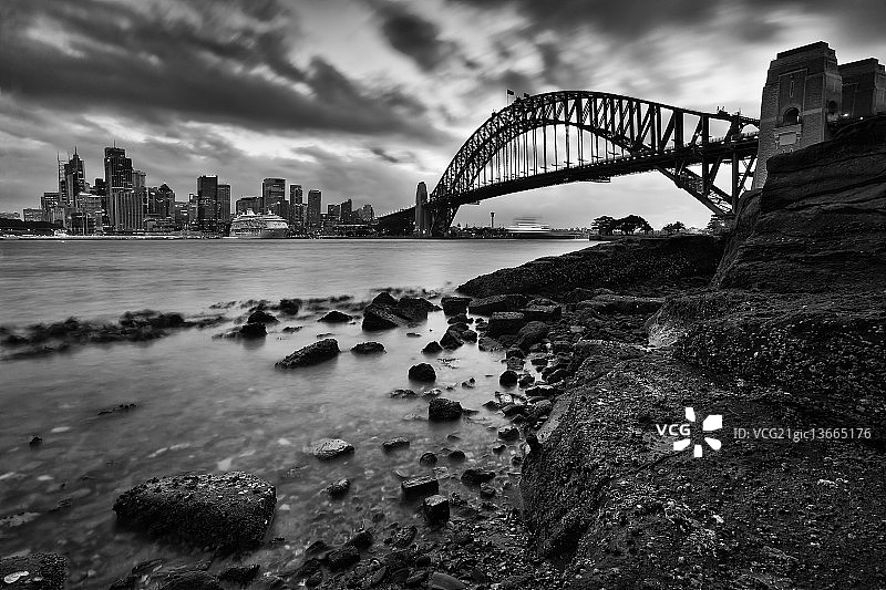 悉尼米尔森日落02低角度图片素材