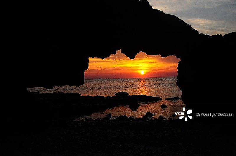 李山岛的日落图片素材