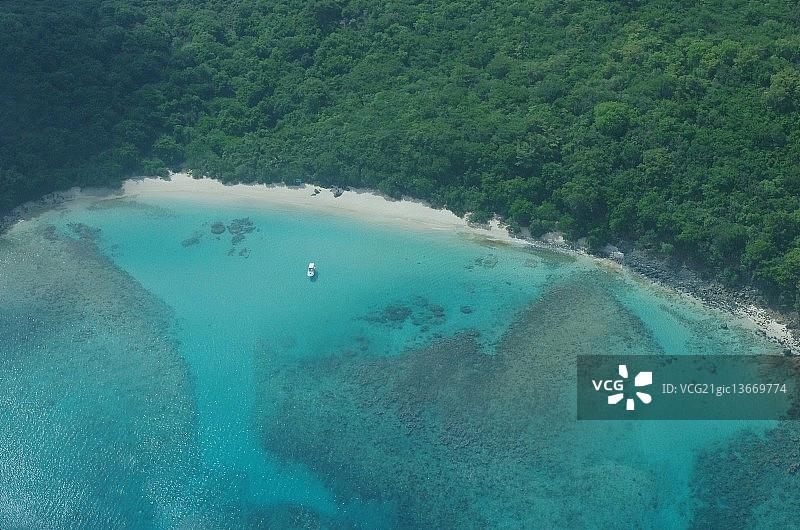 库莱布拉岛塔马林多海滩鸟瞰图片素材