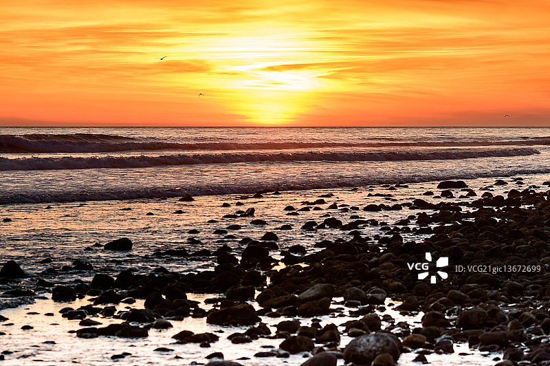 从莫罗堡看到的日落图片素材