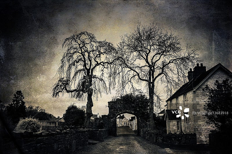 万圣节之门图片素材