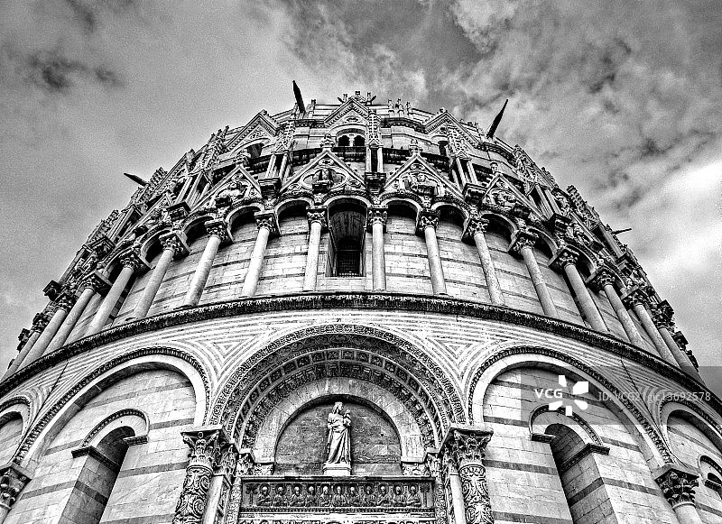 奇迹广场的比萨洗礼堂图片素材