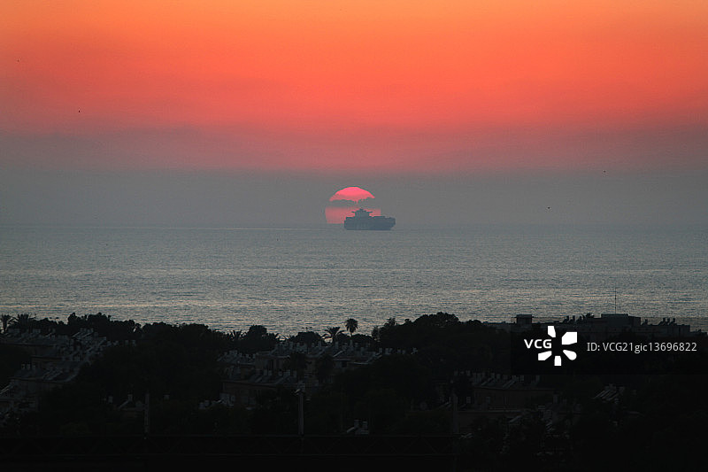 海法日落图片素材