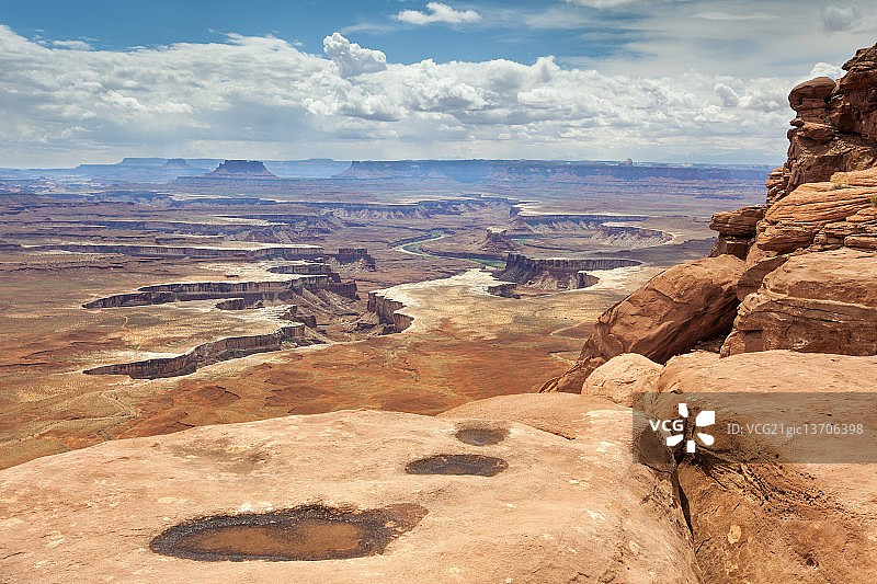 犹他州峡谷地的绿河观景点图片素材