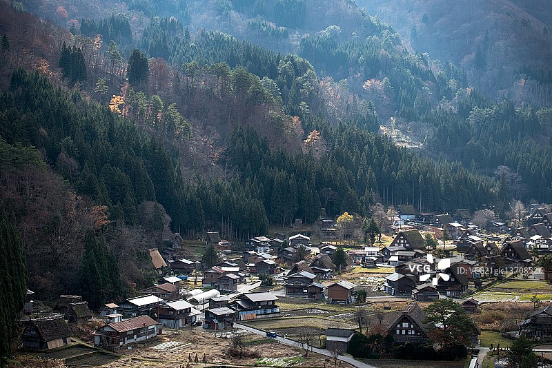 白川乡和五箇山的合掌村图片素材