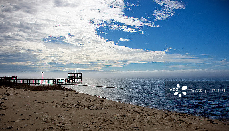罗阿诺克海峡的傍晚图片素材