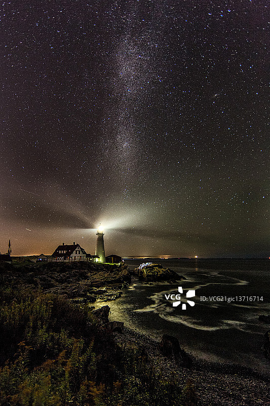 灯塔 - 美国缅因州波特兰图片素材