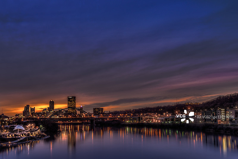 莫农加希拉河的日落图片素材