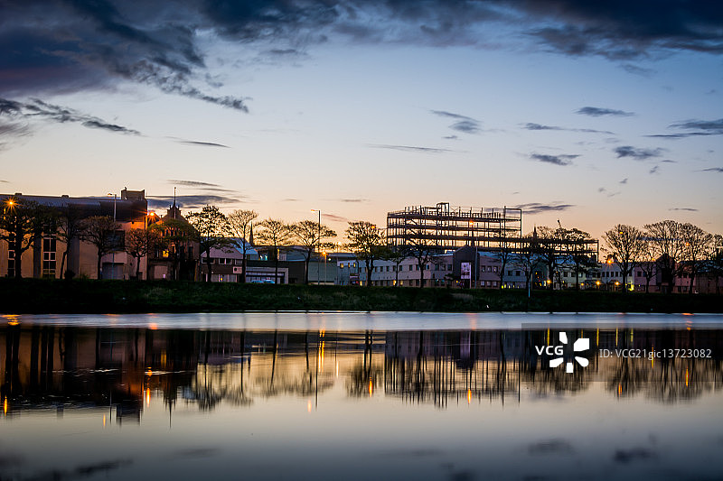 迪河的黎明图片素材