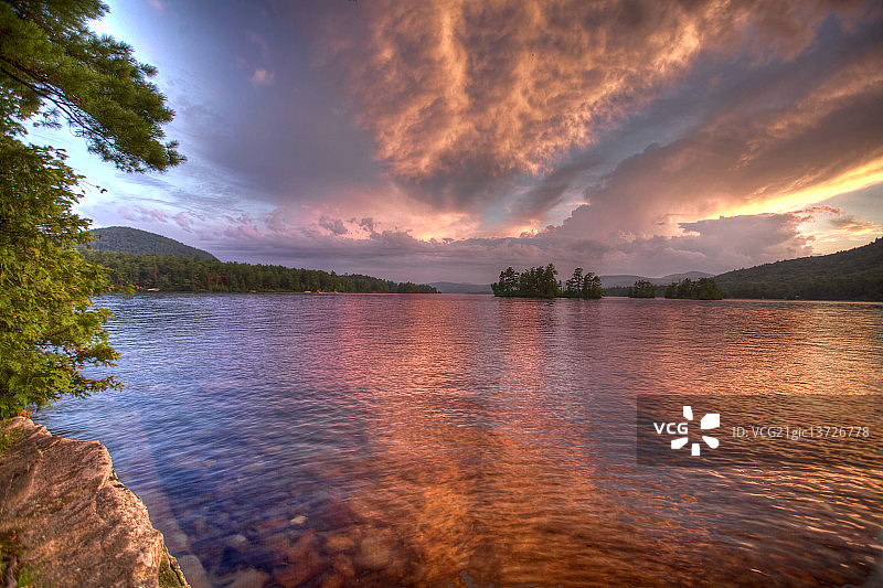 纽约乔治湖风光图片素材