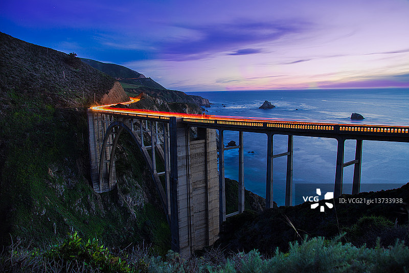 太平洋海岸之夜图片素材