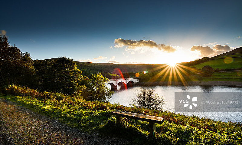 Ladybower日落图片素材
