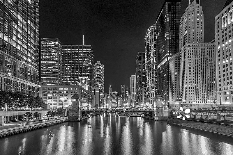 芝加哥拉萨尔街大桥图片素材
