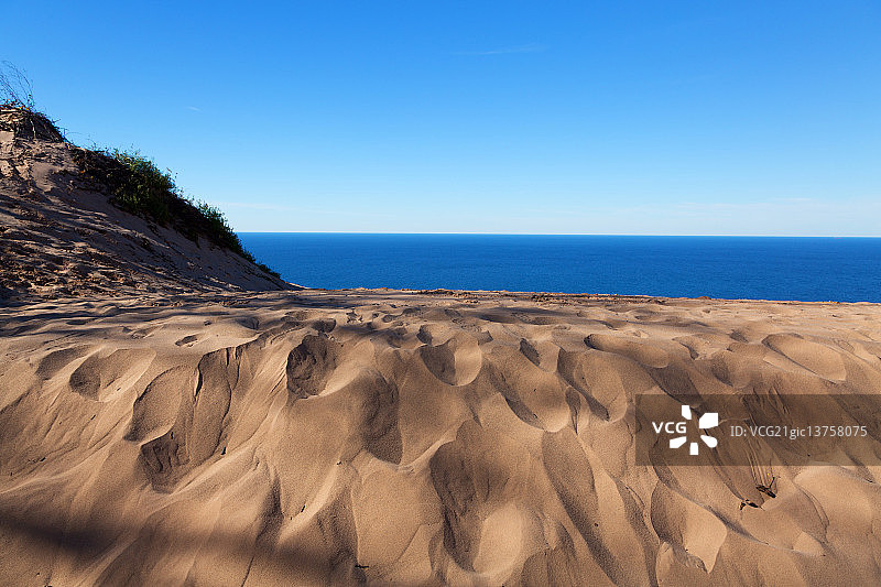 睡熊沙丘瞭望台—密歇根湖图片素材