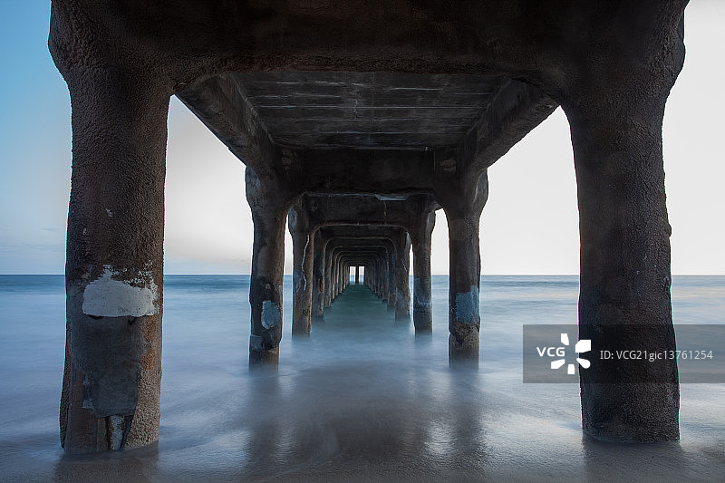 曼哈顿海滩码头图片素材