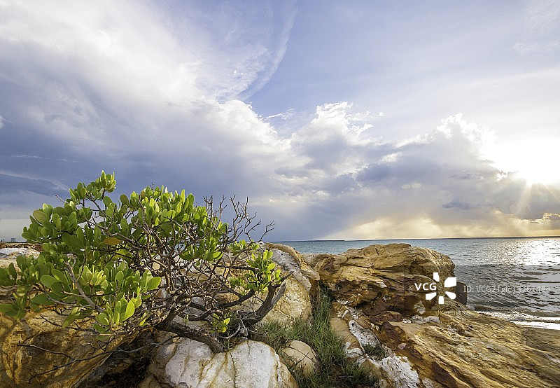 午后阵雨图片素材