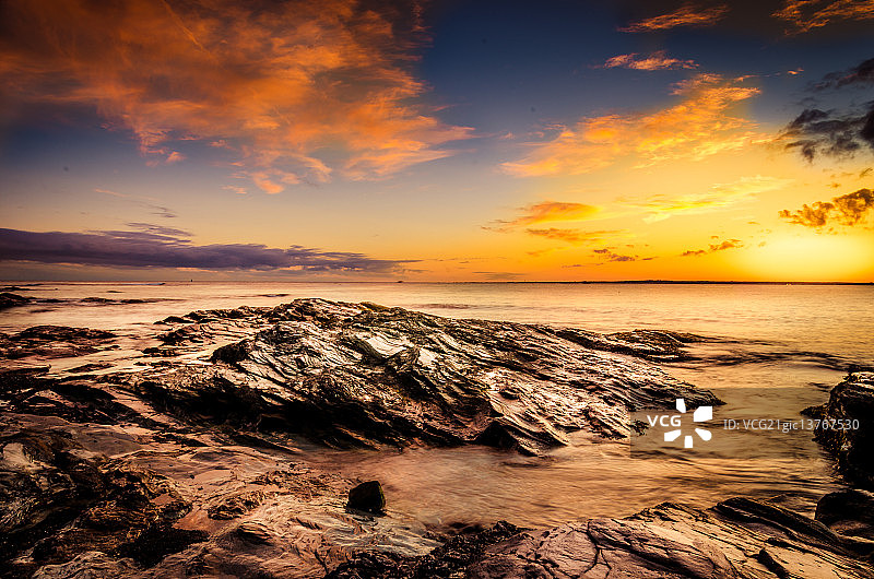 罗德岛的日落图片素材