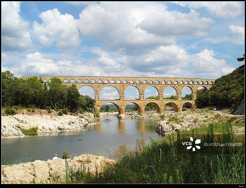 法国加尔桥图片素材