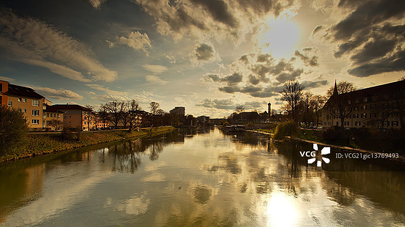 乌尔姆的日落图片素材