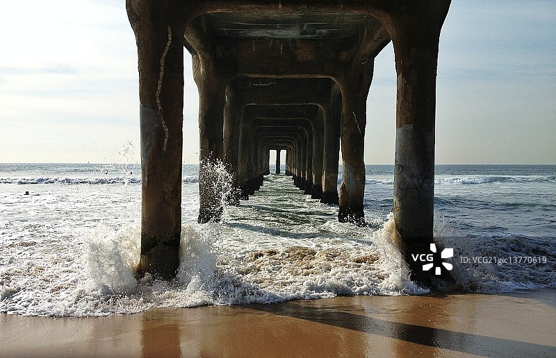 曼哈顿海滩码头图片素材
