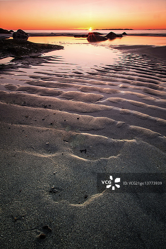 罗弗敦群岛的傍晚阳光图片素材