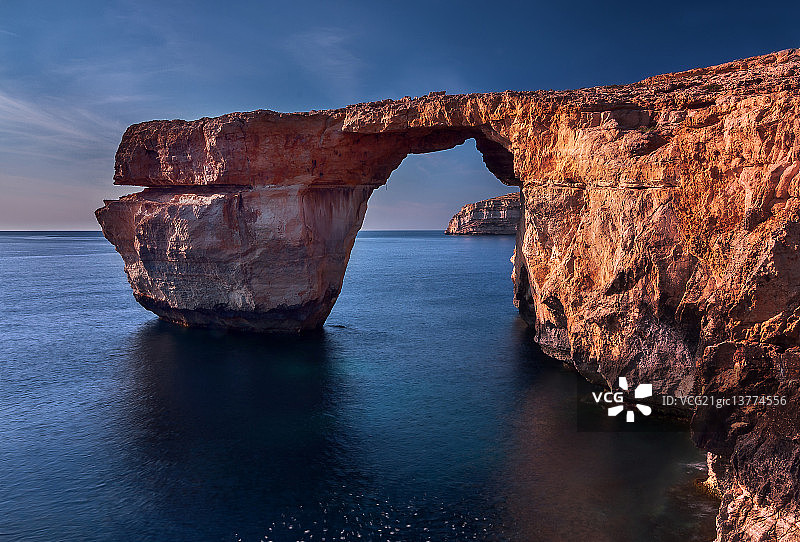 戈佐岛（马耳他）的天蓝色窗口图片素材