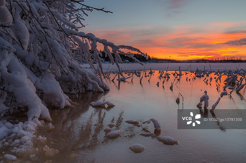 十二月的日落图片素材