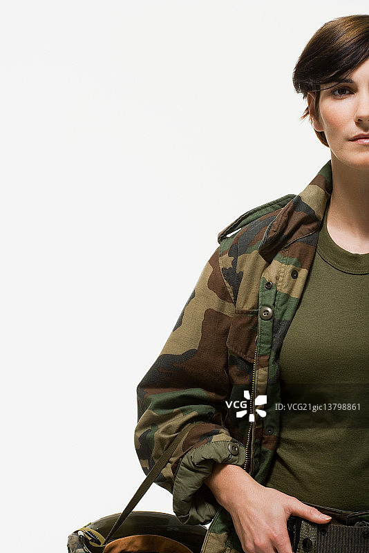女兵肖像图片素材