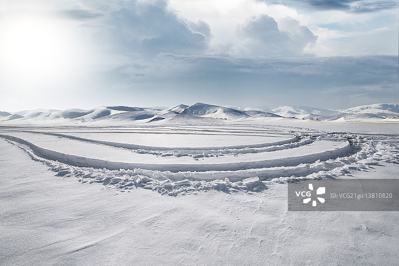雪山道路图片素材