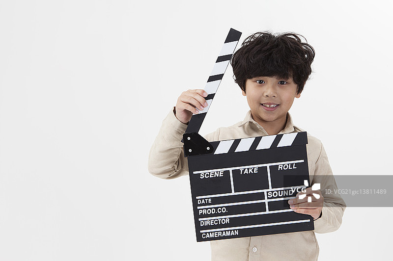 儿童,演员,拍板,图片素材