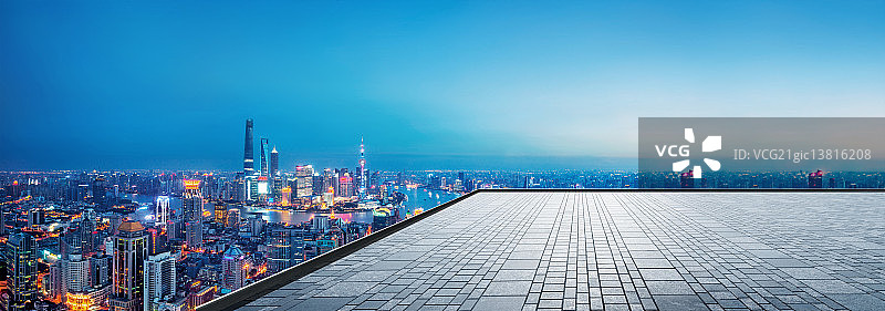 上海城市风光道路平台图片素材