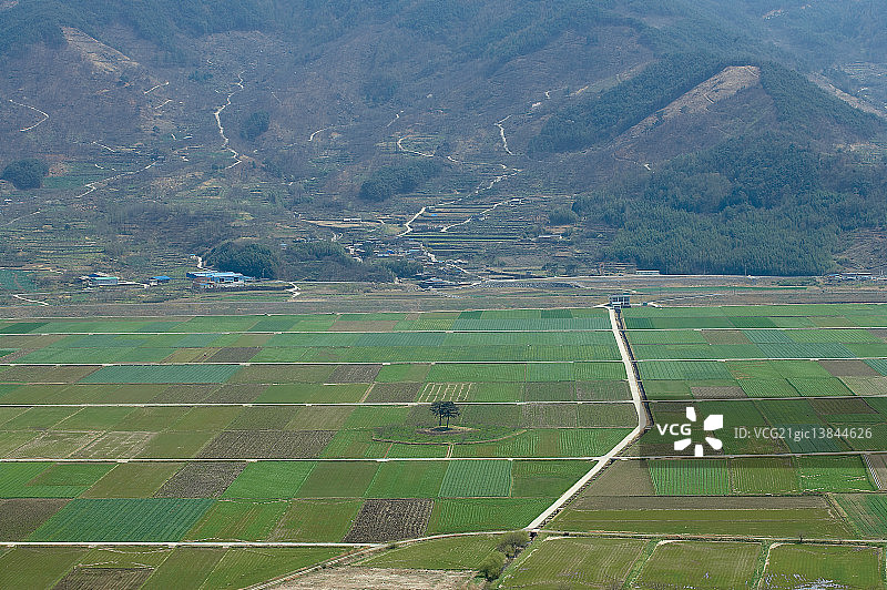 庆尚南道河东郡坪沙里稻田图片素材