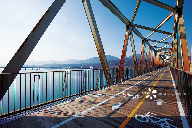 自行车道，杨平，京畿道图片素材