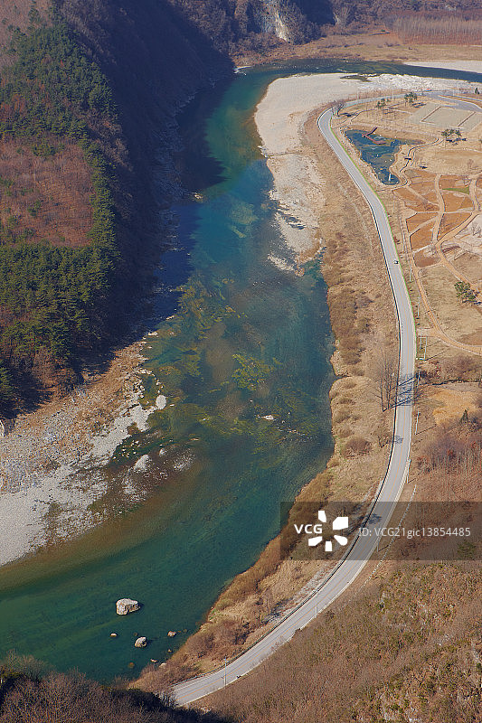 东江，旌善，江原道图片素材