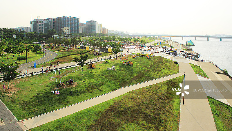 汉江公园，汝矣岛图片素材