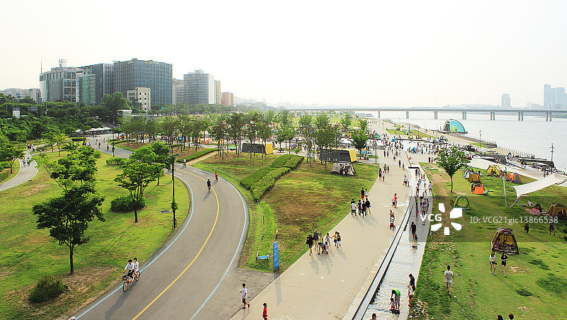 汉江公园，汝矣岛图片素材