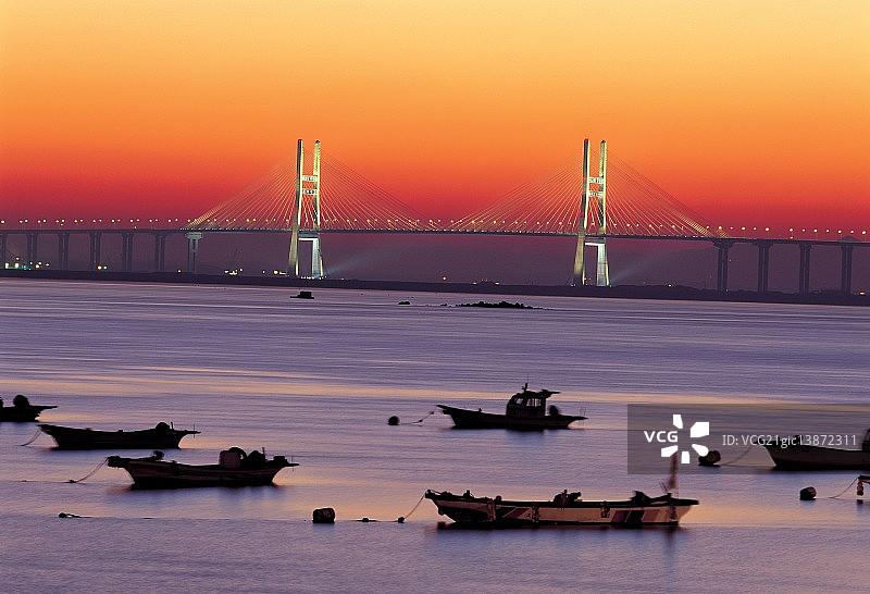 西海大桥，韩国京畿道平泽市图片素材