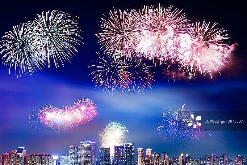 汝矣岛烟花图片素材