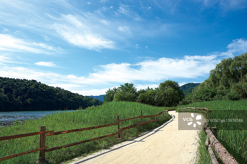 南怡岛，春川，江原道图片素材