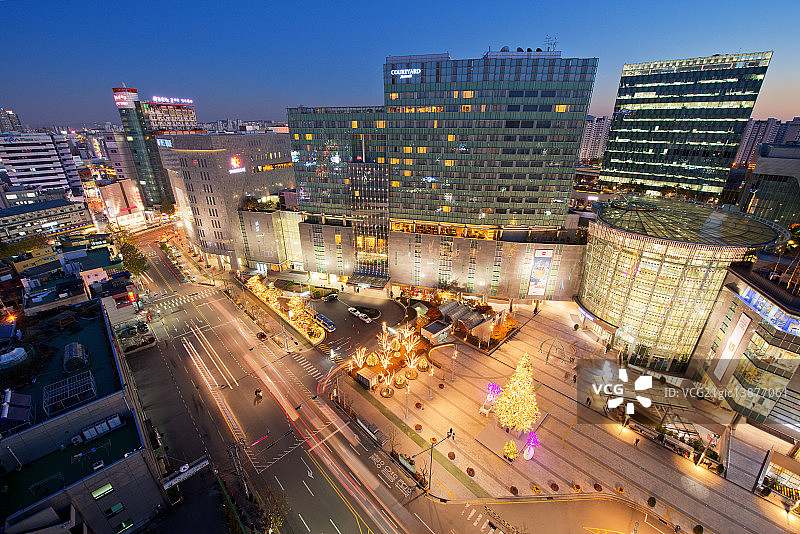 时代广场、永登浦夜景（韩国首尔）图片素材