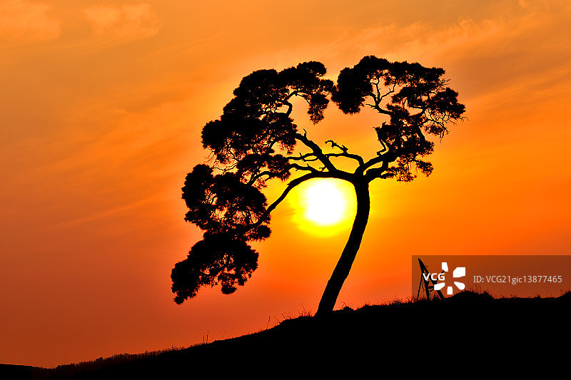 大邱达城郡的日落图片素材