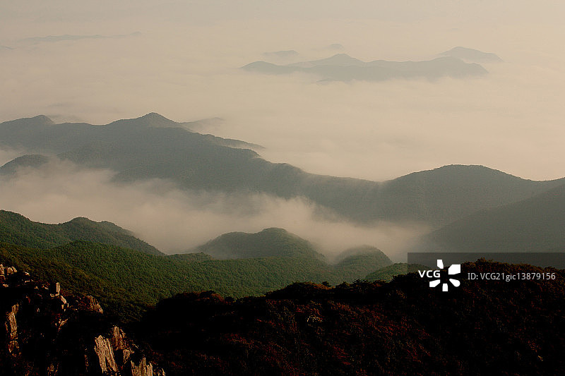 小白山丹阳郡的黎明图片素材