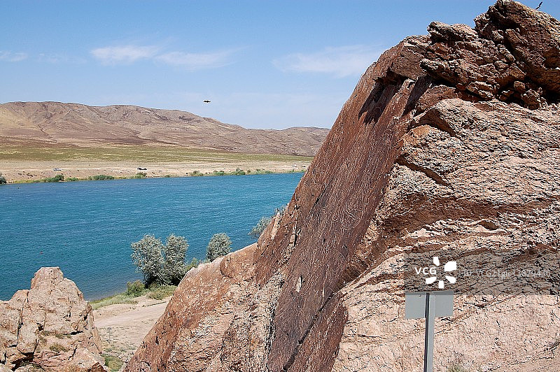 哈萨克斯坦岩画图片素材