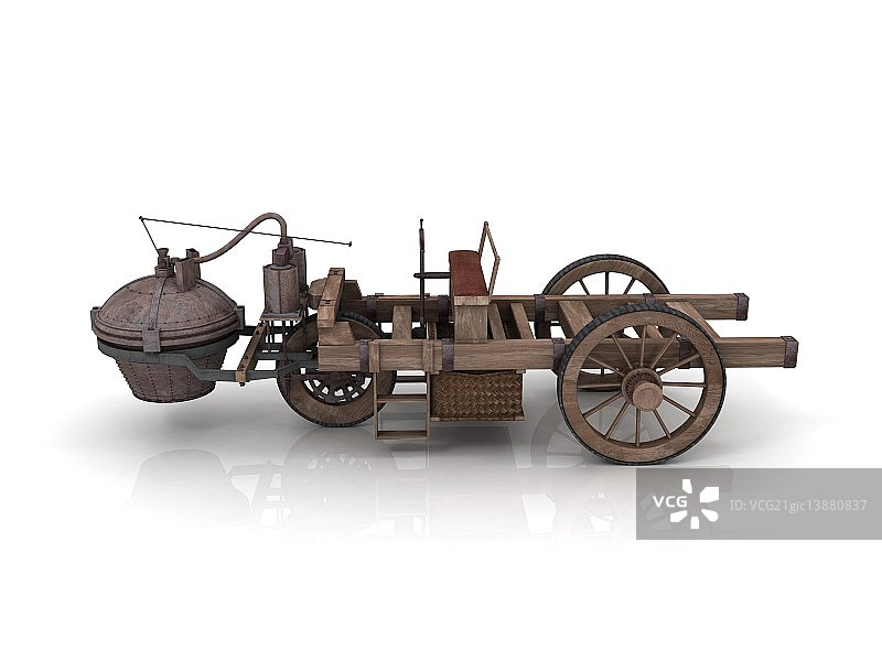 传统木制蒸汽汽车图片素材