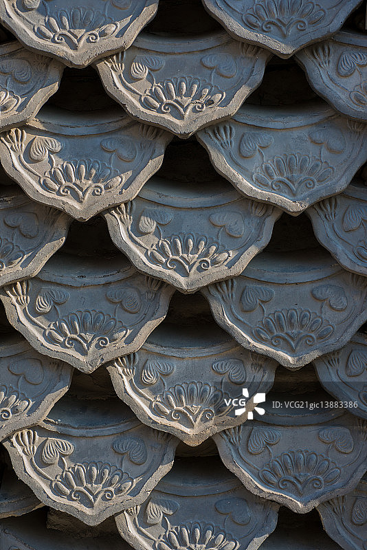 仁寺洞小巷瓦顶围墙图片素材